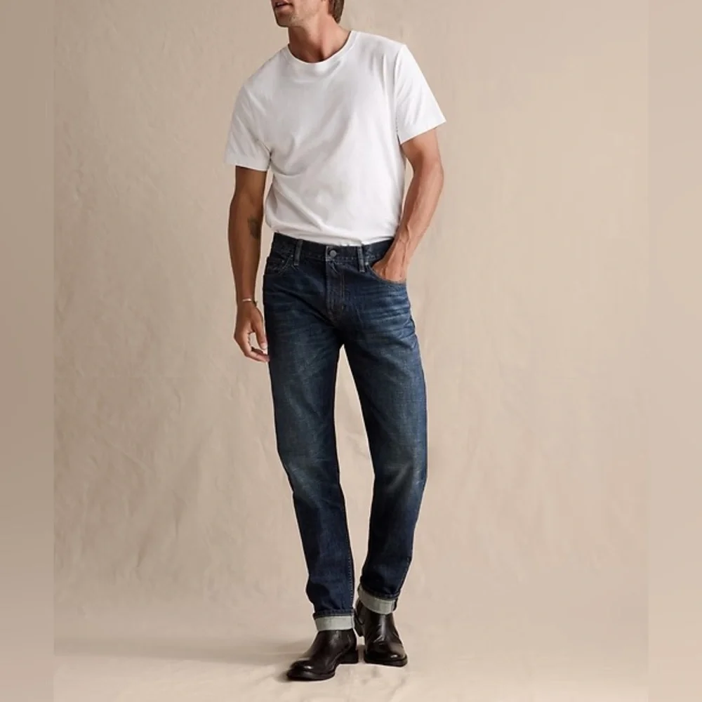 BANANA REPUBLIC SLIM SELVEDGE JEANS BUTTON FLY 34x32
